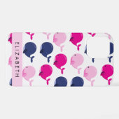 Leuke walvissen, Patroon van walvissen, Jouw naam iPhone Hoesje (Achterkant horizontaal)