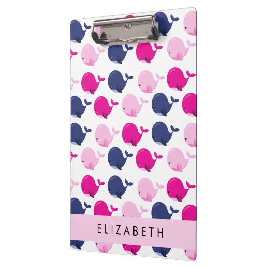 Leuke walvissen, Patroon van walvissen, Jouw naam Klembord (Links)