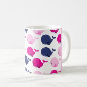 Leuke walvissen, Patroon van walvissen, Jouw naam Koffiemok (Voorkant rechts)