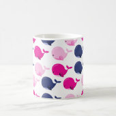 Leuke walvissen, Patroon van walvissen, Jouw naam Koffiemok (Center)