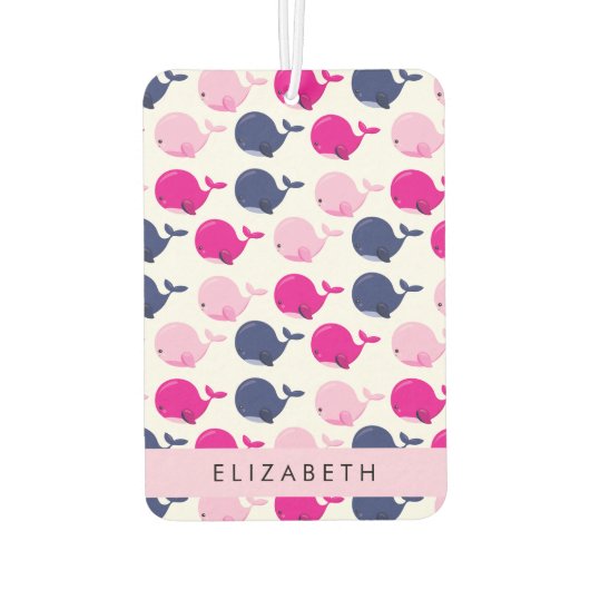 Leuke walvissen, Patroon van walvissen, Jouw naam Luchtverfrisser (Achterkant)