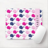 Leuke walvissen, Patroon van walvissen, Jouw naam Muismat (Met muis)