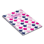 Leuke walvissen, Patroon van walvissen, Jouw naam Notitieboek (Rechterzijde)