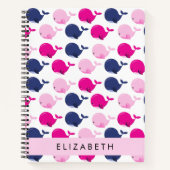 Leuke walvissen, Patroon van walvissen, Jouw naam Notitieboek (Voorkant)