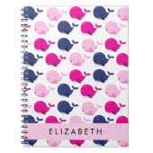 Leuke walvissen, Patroon van walvissen, Jouw naam Notitieboek (Voorkant)