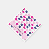 Leuke walvissen, Patroon van walvissen, Jouw naam Servet (Hoek)