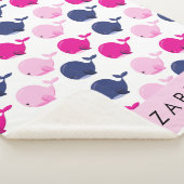 Leuke walvissen, Patroon van walvissen, Jouw naam Sherpa Deken (3/4)