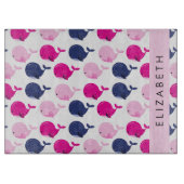 Leuke walvissen, Patroon van walvissen, Jouw naam Snijplank (Voorkant)