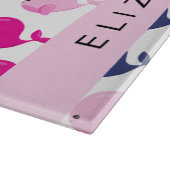 Leuke walvissen, Patroon van walvissen, Jouw naam Snijplank (Hoek)