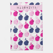 Leuke walvissen, Patroon van walvissen, Jouw naam Theedoek (Verticaal)