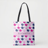 Leuke walvissen, Patroon van walvissen, Jouw naam Tote Bag (Voorkant)