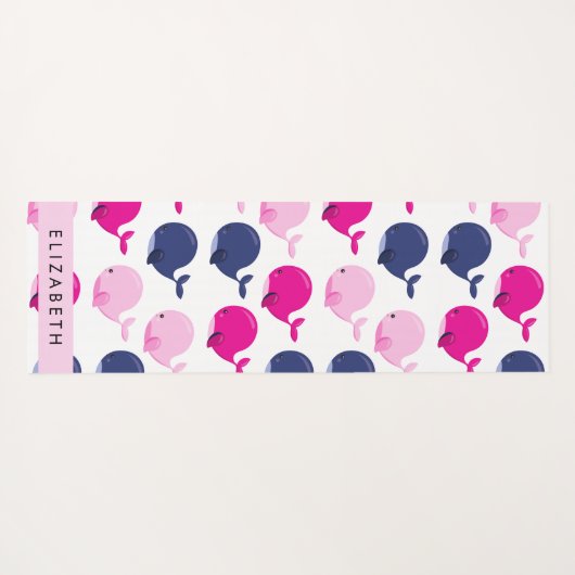 Leuke walvissen, Patroon van walvissen, Jouw naam Yogamat (Achterkant (horizontaal))