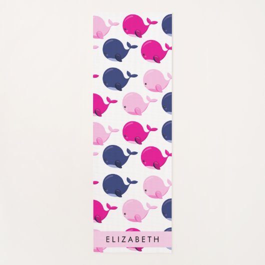 Leuke walvissen, Patroon van walvissen, Jouw naam Yogamat (Voorkant)