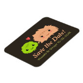 Leuke Wasabi en Ginger Bruiloft Save the Date Magneet (Linkerzijde)