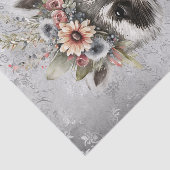 Leuke wasbeer bloemen tissuepapier (Detail)