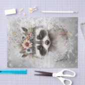 Leuke wasbeer bloemen tissuepapier (Craft)