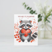 Leuke wasbeer met hart voor Valentijnsdag Briefkaart (Staand voorkant)