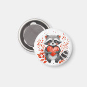 Leuke wasbeer met hart voor Valentijnsdag Magneet (Voorkant / Achterkant)