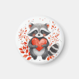 Leuke wasbeer met hart voor Valentijnsdag Magneet