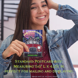 Leuke wasberen in Cabriolet Party Time San Francis Briefkaart