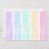 Leuke Water Kleur Eenhoorn Foto uitnodiging (Achterkant)