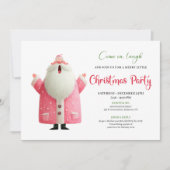 Leuke Watercolor Kerstman Bewerkbare Kerstfeest Ka Kaart (Voorkant)