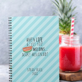 Leuke Watermeloen Melonade Life Quote Naam Notitie Notitieboek
