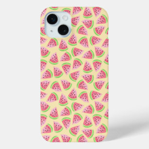 Leuke watermeloen patroon iPhone 15 mini hoesje