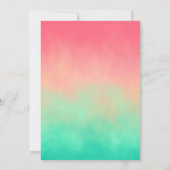 Leuke watermeloen regenboog verjaardagsuitnodiging kaart (Achterkant)