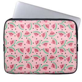 Leuke Watermeloen Slice Patroon Zomer Vibes Laptop Sleeve