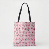 Leuke Watermeloen Slice Patroon Zomer Vibes Tote Bag (Voorkant)