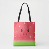 Leuke Watermeloen Smile Design Tote Bag (Voorkant)