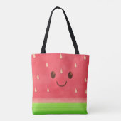 Leuke Watermeloen Smile Design Tote Bag (Achterkant)