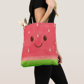 Leuke Watermeloen Smile Design Tote Bag (Dichtbij)