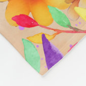 Leuke Waterverf Aap met bloemetjes Fleece Deken (Hoek)