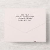 Leuke waterverf aardbei baby shower all in one uitnodiging (Achterkant)