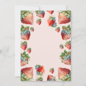 Leuke waterverf aardbei baby shower kaart (Achterkant)