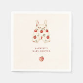 Leuke Waterverf Apple Romper Baby shower Servet (Voorkant)