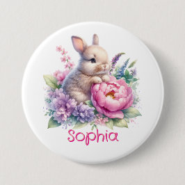 Leuke Waterverf Baby Bunny Kleuterschool Button