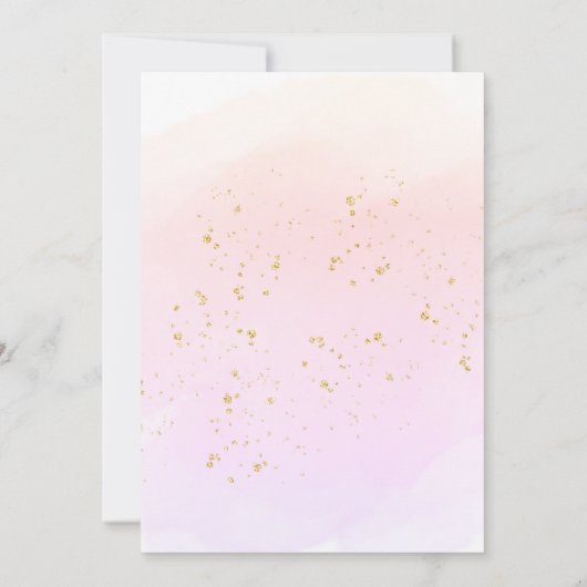 Leuke Waterverf Baby Schoen Meisje Baby shower Kaart (Achterkant)