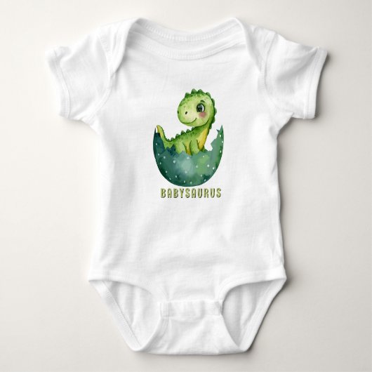 Leuke Waterverf Babysaurus Dinosaur Romper (Voorkant)