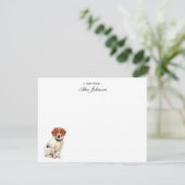 Leuke Waterverf Beagle dog Flat Bedankkaart (Staand voorkant)