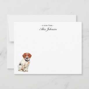 Leuke Waterverf Beagle dog Flat Bedankkaart