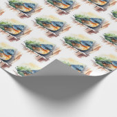 Leuke Waterverf Bird Cadeaupapier (Hoek)