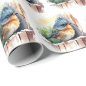Leuke Waterverf Bird Cadeaupapier (Rol Hoek)