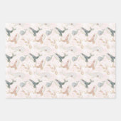 Leuke Waterverf Blush Roze Walvis Dolfijn Dier Inpakpapier Vel (Voorkant)