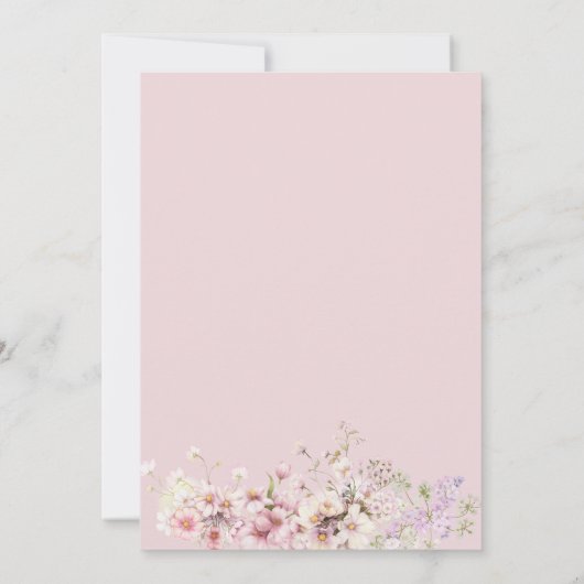 Leuke Waterverf Boho Teddy Bear Meisje Baby shower Kaart (Achterkant)