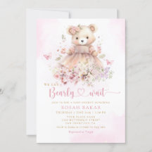 Leuke Waterverf Boho Teddy Bear Meisje Baby shower