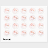 Leuke Waterverf Boho Teddy Bear Meisje baby shower Ronde Sticker (Vel)