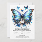 Leuke Waterverf Butterfly Boy Verjaardag Kaart (Voorkant)